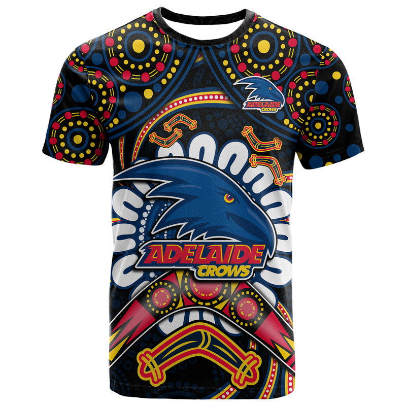 adelaide-crows-football-t-shirt-boomerang-indigenous-dots