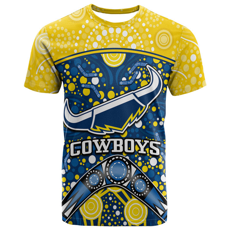 custom-personalised-cowboys-rugby-t-shirt-boomerang-indigenous-dots
