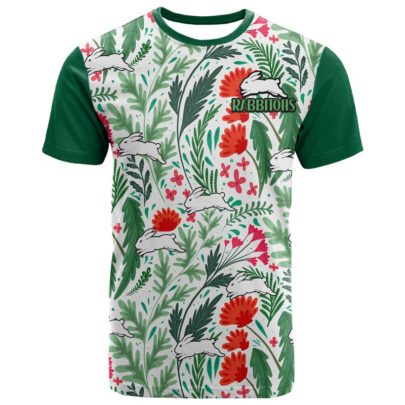 rabbitohs-poppy-flowers-field-t-shirt