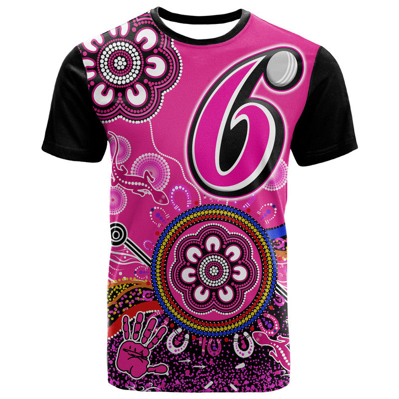 sydney-sixers-t-shirt-cricket-indigenous-aboriginal-lizard-version