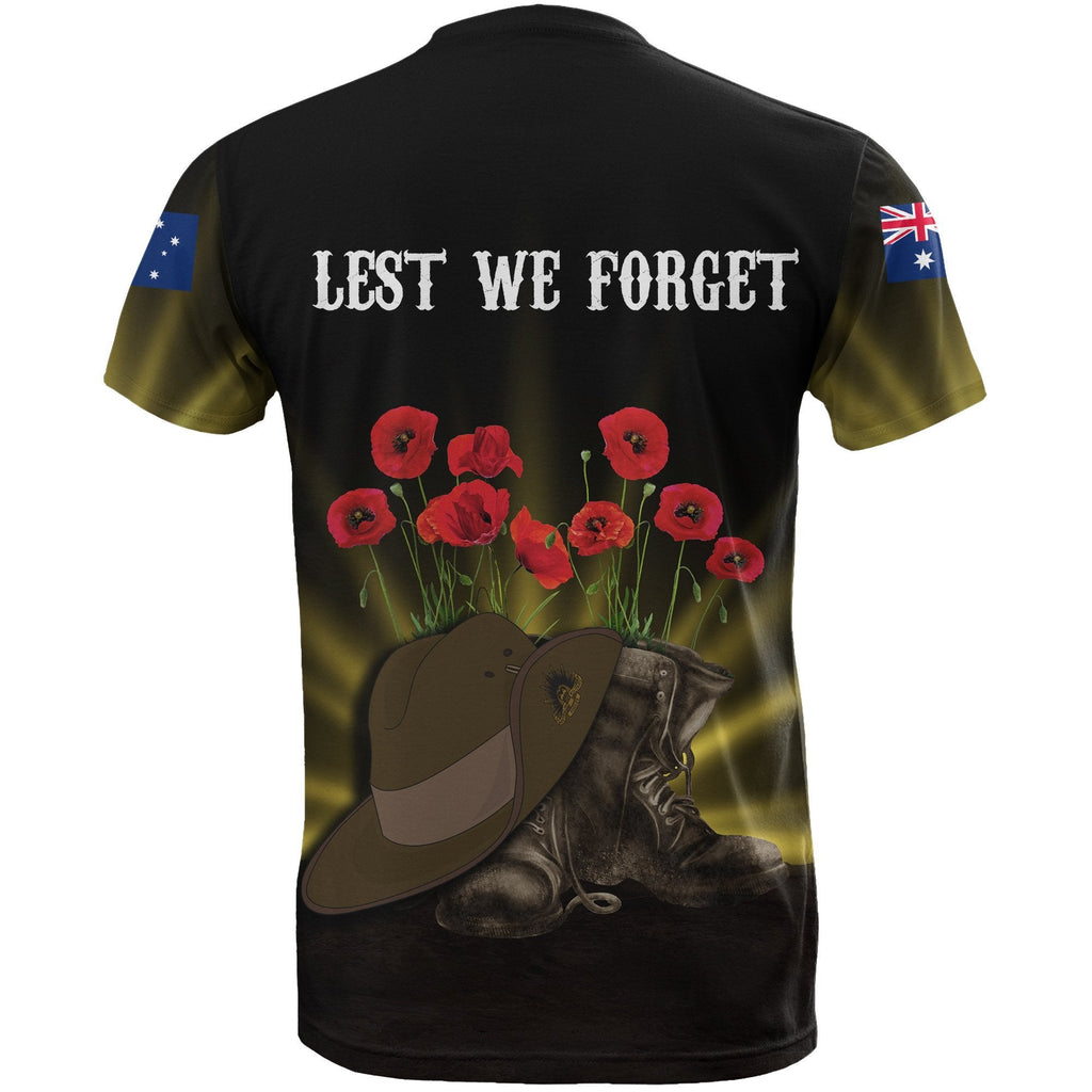 anzac-day-t-shirt-lest-we-forget-hat-and-boots-poppies