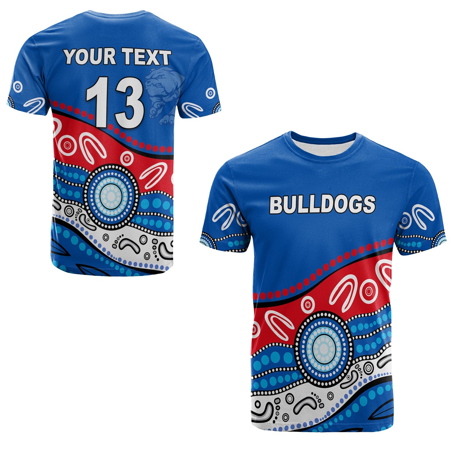 custom-personalised-bulldogs-indigenous-t-shirt-western-custom-text-and-number