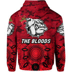 West Football Club Alice Springs ANZAC Zip Up And Pullover Hoodie The Bloods Indigenous Vibes - Red LT8