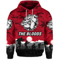 West Football Club Alice Springs ANZAC Zip Up And Pullover Hoodie The Bloods Simple Style - Red LT8
