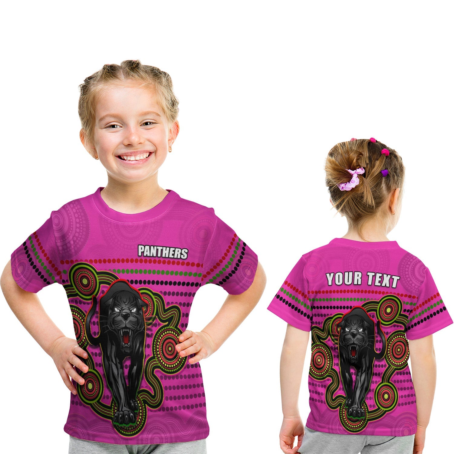 custom-personalised-panthers-indigenous-t-shirt-kid-version-pink-alternate