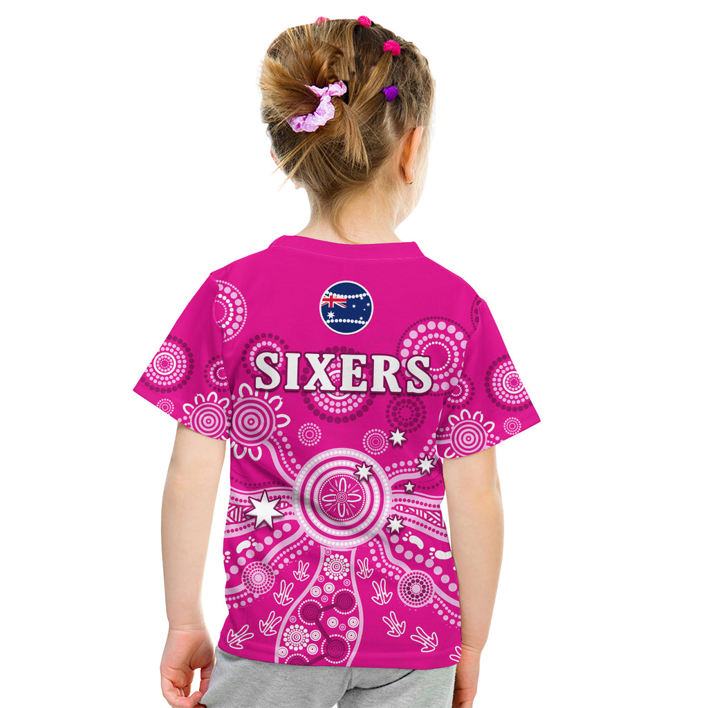 Sydney Sixers T Shirt KID Cricket Indigenous Australian Art Ver.02 LT14