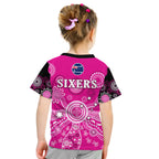 Sydney Sixers T Shirt KID Cricket Indigenous Australian Art Ver.01 LT14