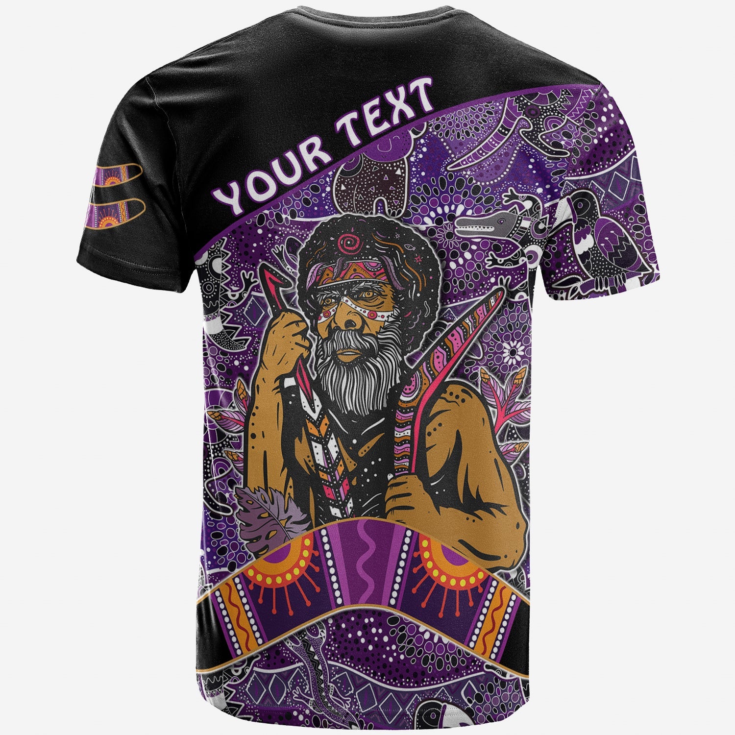 custom-personalised-australian-boomerang-t-shirt-indigenous-australia-purple-graceful