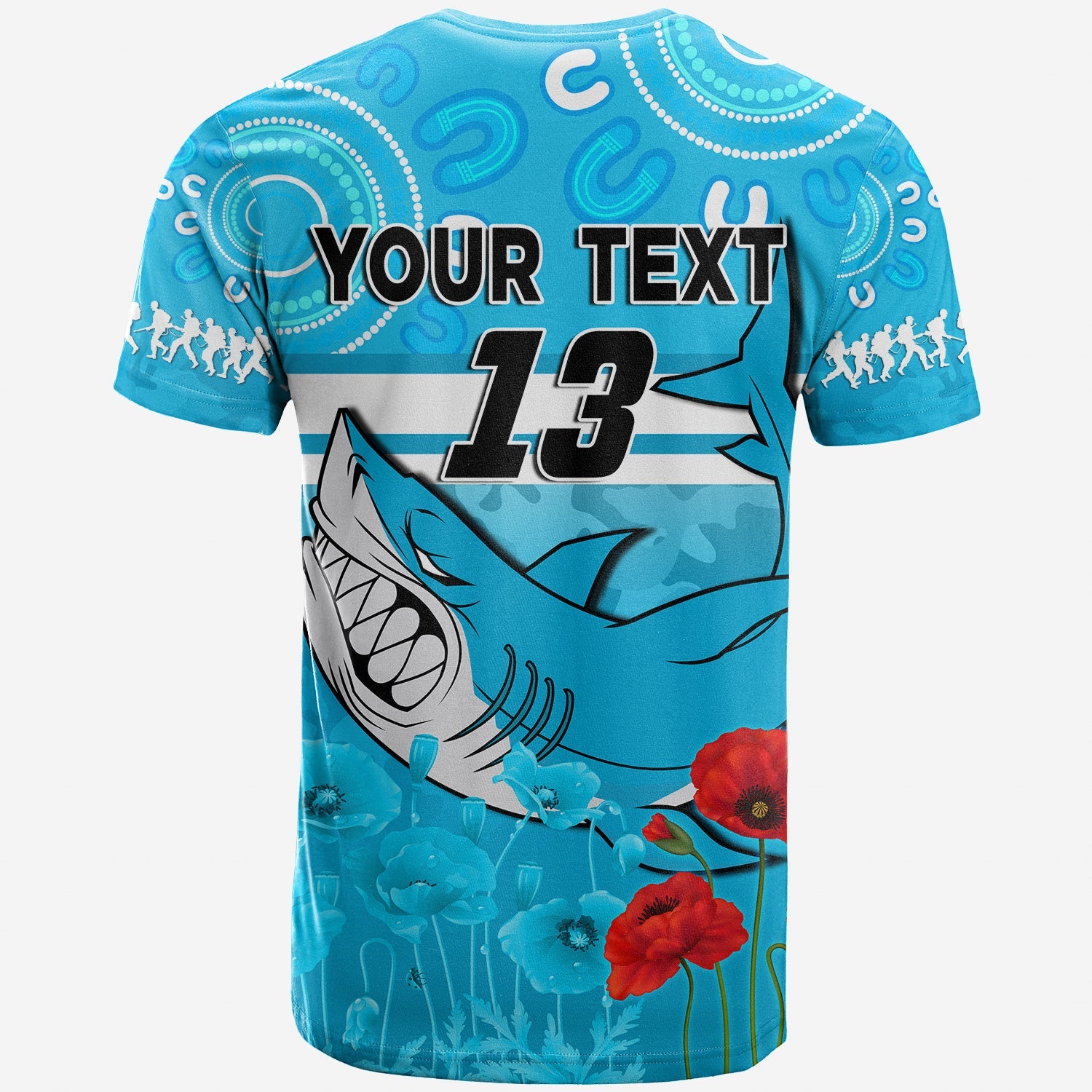 custom-text-and-number-sharks-anzac-2022-t-shirt-cronulla-sutherland-lest-we-forget
