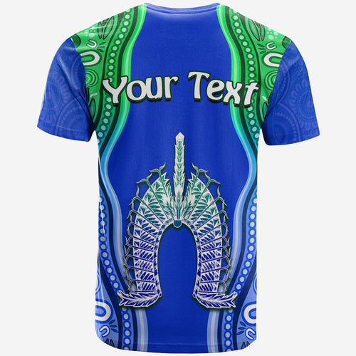 custom-personalised-torres-strait-islands-t-shirt-the-dhari-mix-aboriginal-turtle-version-blue