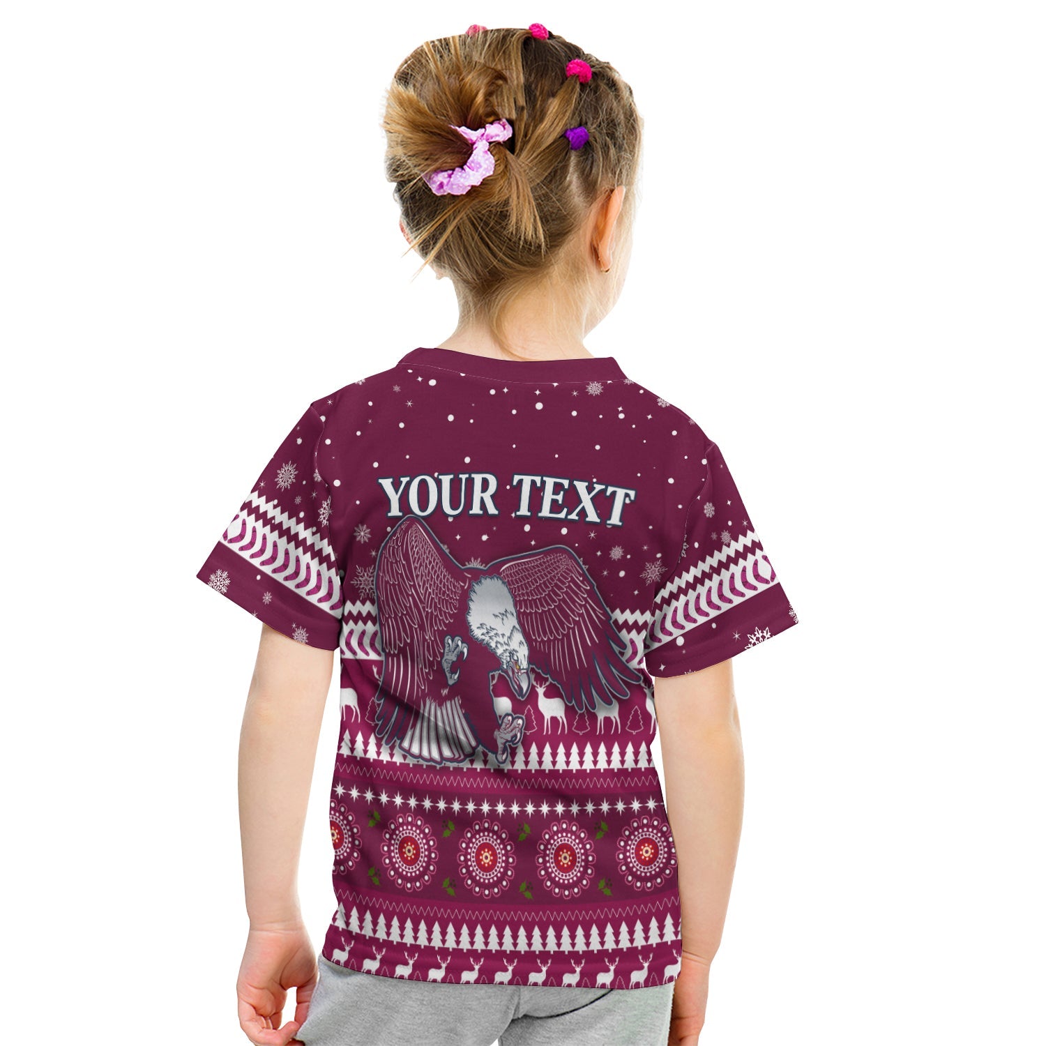 custom-personalised-sea-eagles-christmas-t-shirt-kid-manly-warringah