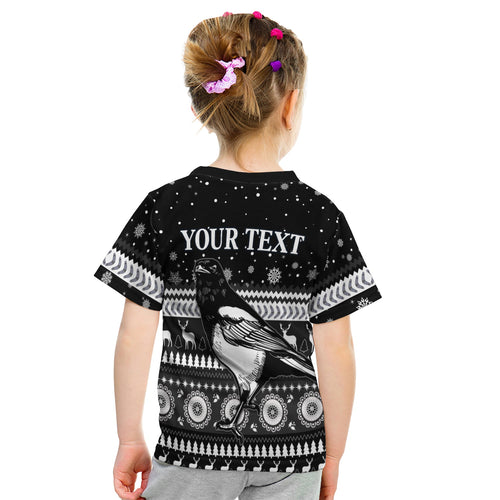 custom-personalised-magpies-christmas-t-shirt-kid-indigenous-collingwood-football-lt13