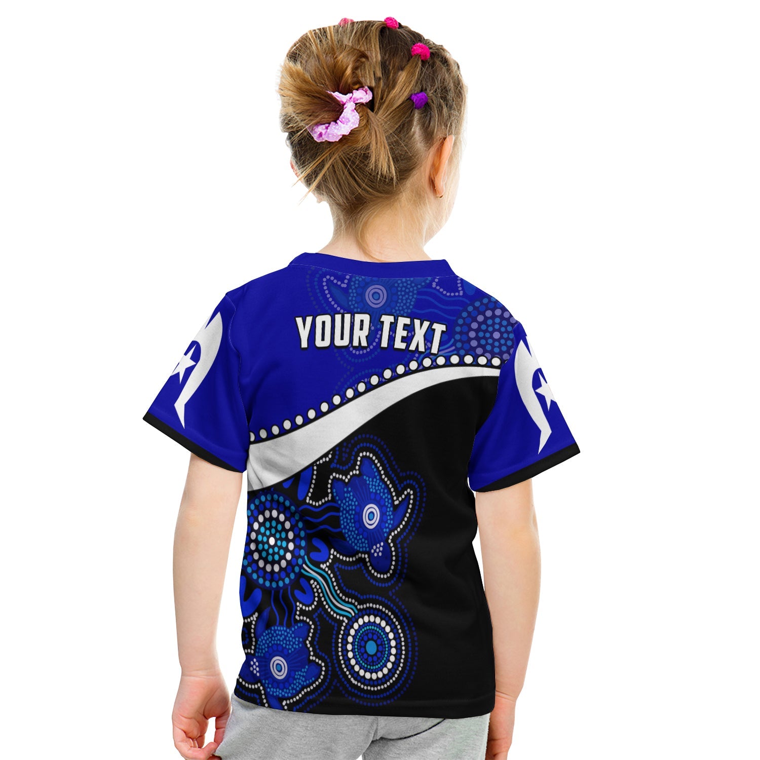 custom-personalised-naidoc-week-2022-t-shirt-kid-torres-strait-islander-version-blue-aboriginal-turtles