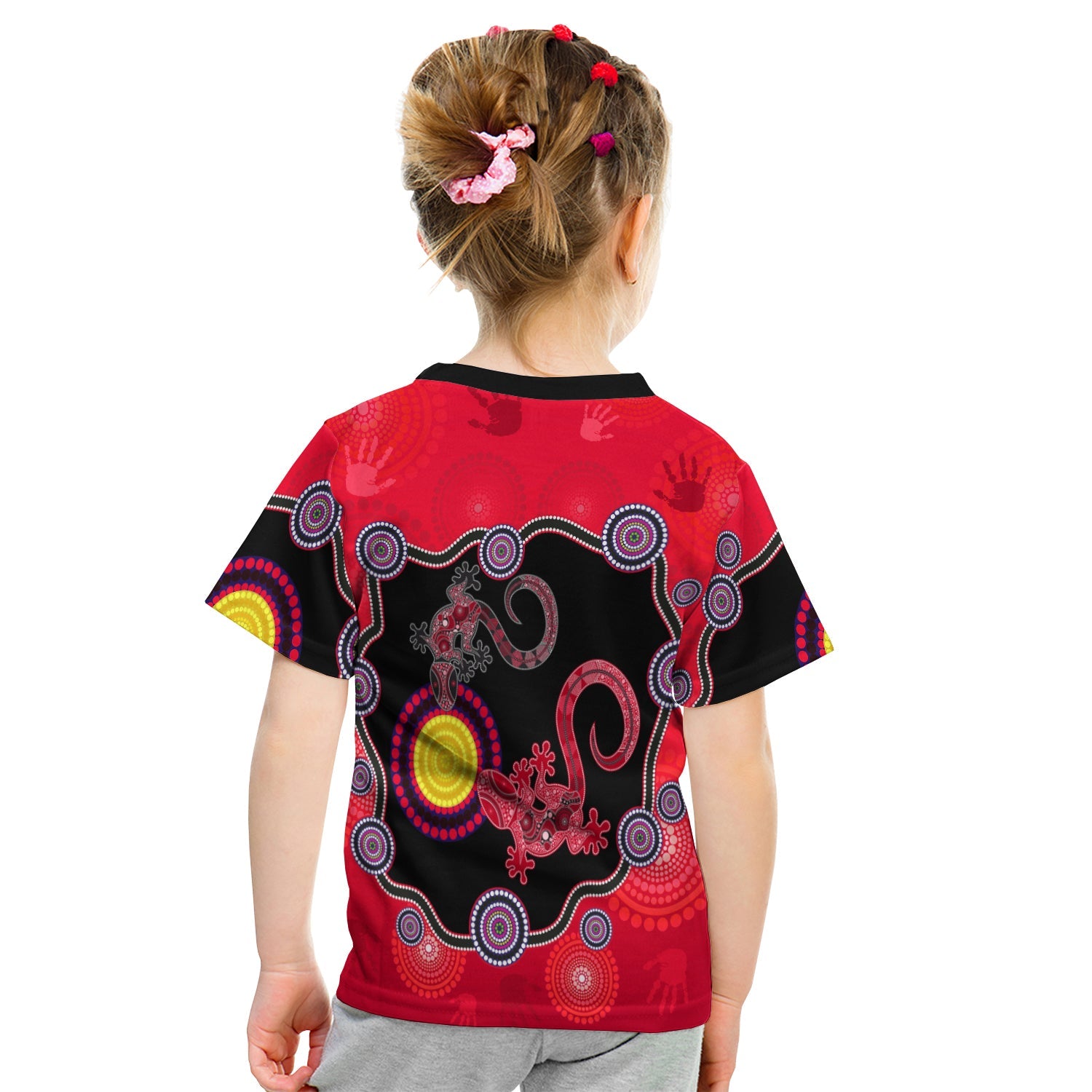 aboriginal-lizard-t-shirt-kid-attracted-australia-version-red