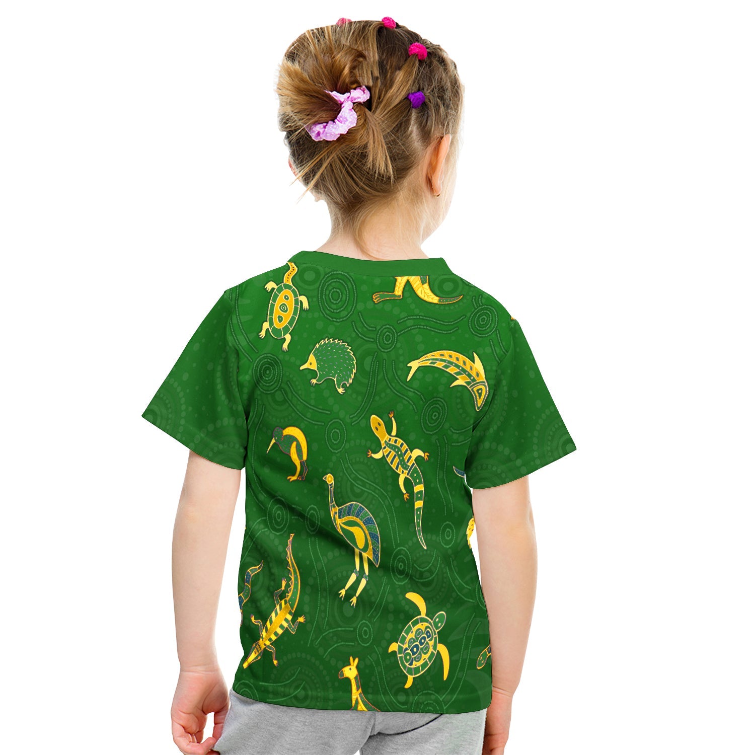 aboriginal-art-t-shirt-kid-animals-australia-version-green