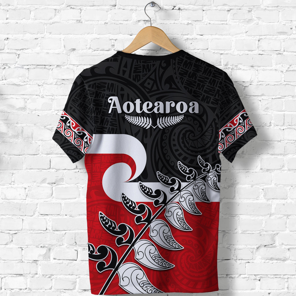custom-personalised-waitangi-t-shirt-aotearoa-maori-pattern-mix-fern-and-manaia-koru