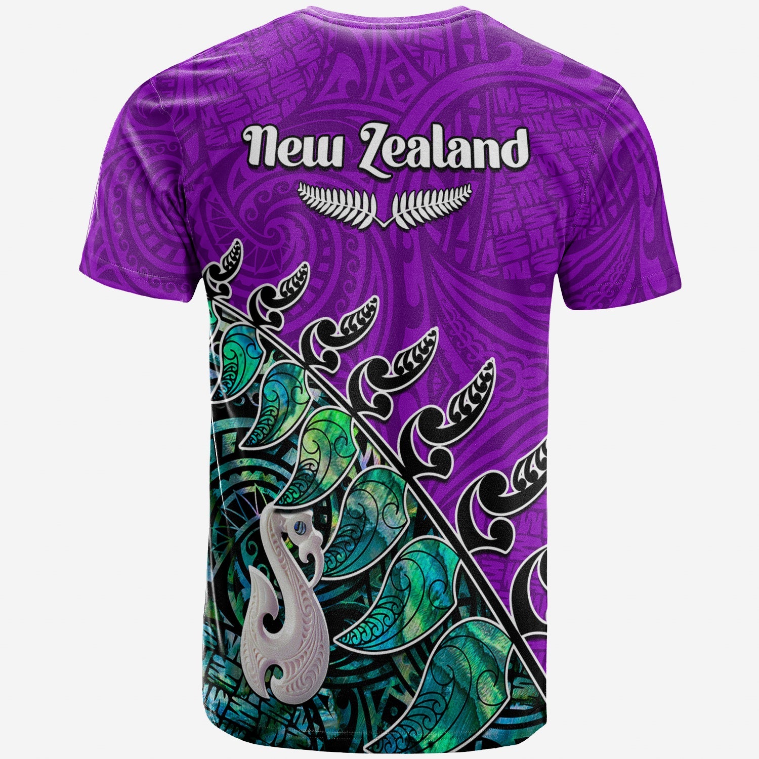custom-personalised-new-zealand-maori-t-shirt-fern-and-manaia-version-purple