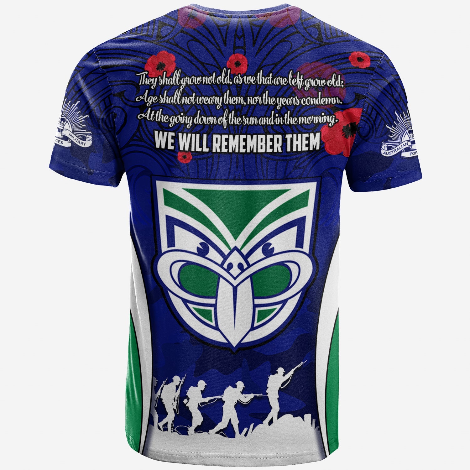 custom-personalised-warriors-anzac-2022-t-shirt-maori-pattern-always-remember-them