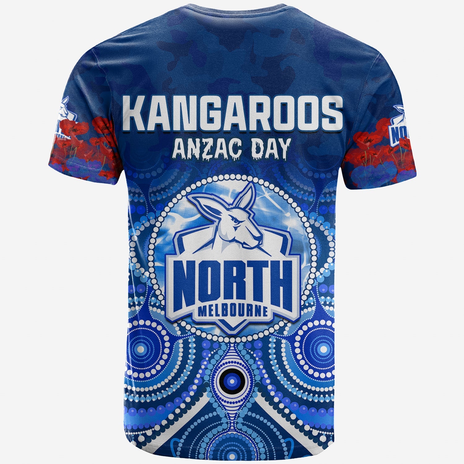 kangaroos-anzac-2022-t-shirt-north-melbourne-football-aboriginal-poppy-flowers