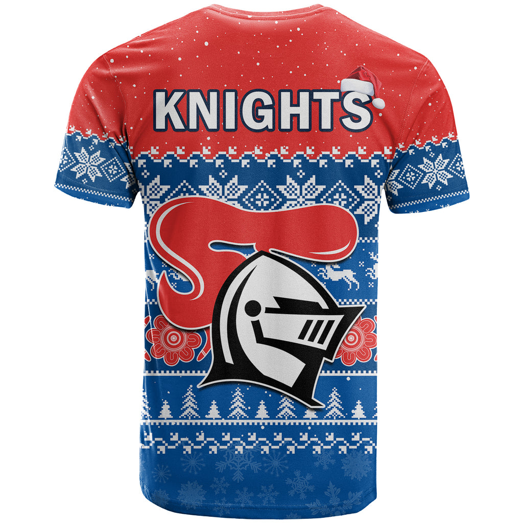 Knights Rugby T Shirt Indigenous Newcastle Merry Christmas LT14