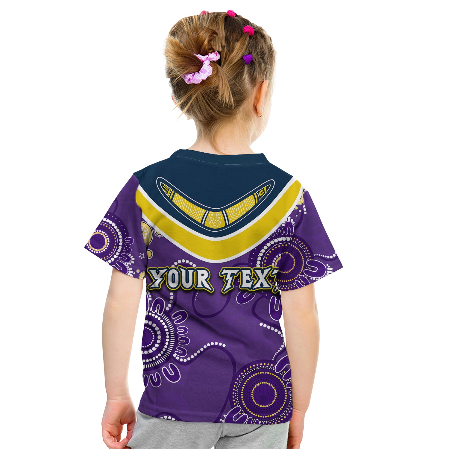 (Custom Personalised) Go Storm Rugby Aboriginal Boomerang T Shirt Jersey  LT6