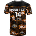 (Custom Text And Number) Wests Tigers Rugby T Shirt Polynesian Tribal Mix Tropical Hawaiian Style LT14