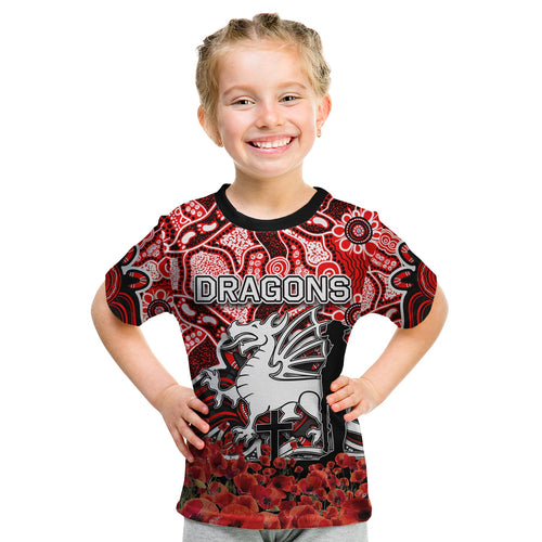 st-george-dragons-t-shirt-kid-anzac-day-poppy-flowers-with-aboriginal