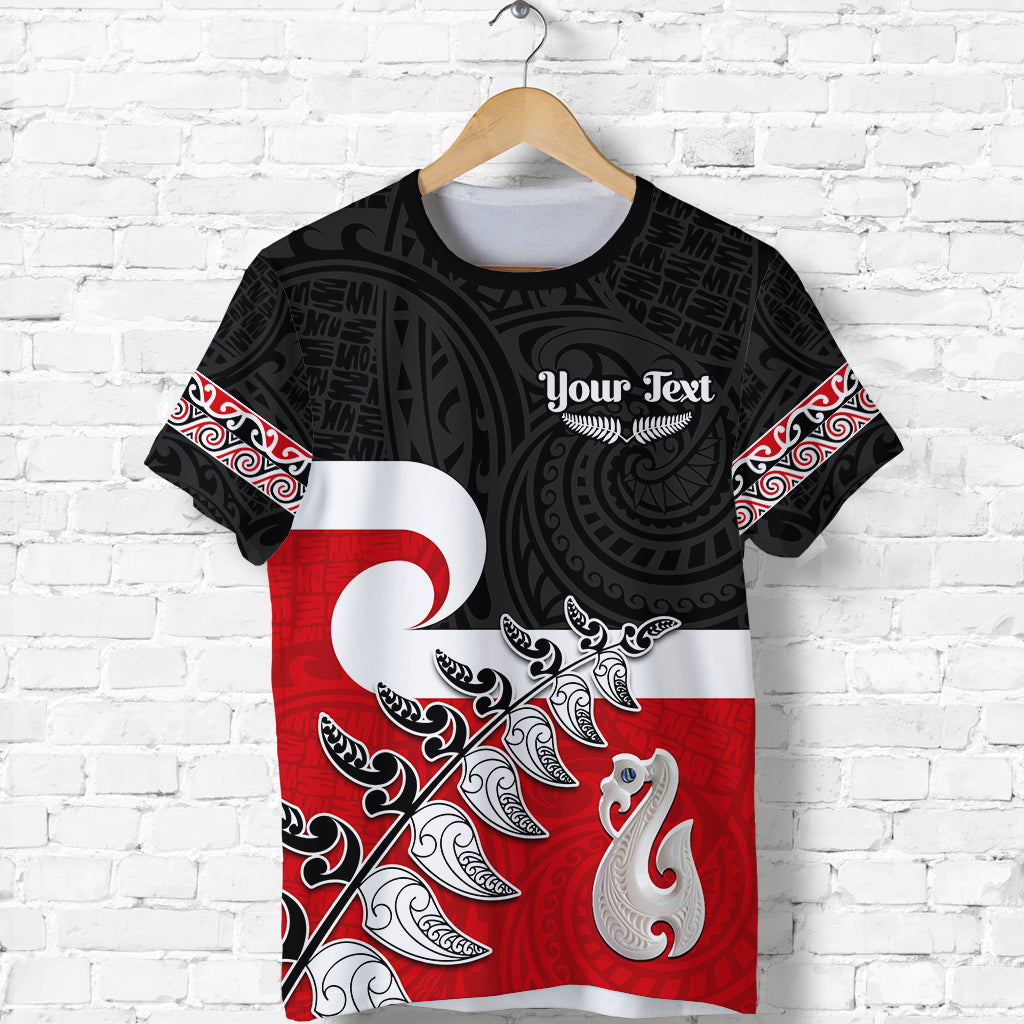 custom-personalised-waitangi-t-shirt-aotearoa-maori-pattern-mix-fern-and-manaia-koru