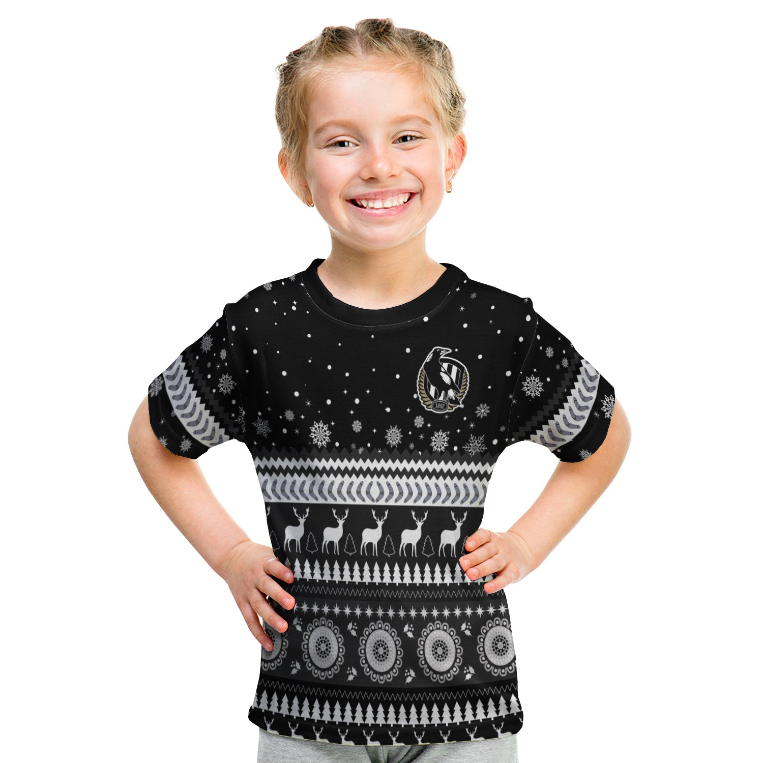 magpies-christmas-t-shirt-kid-indigenous-collingwood-football