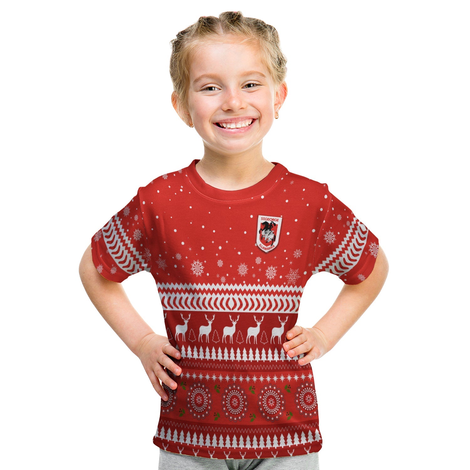 custom-personalised-dragons-t-shirt-kid-christmas-st-george-illawarra