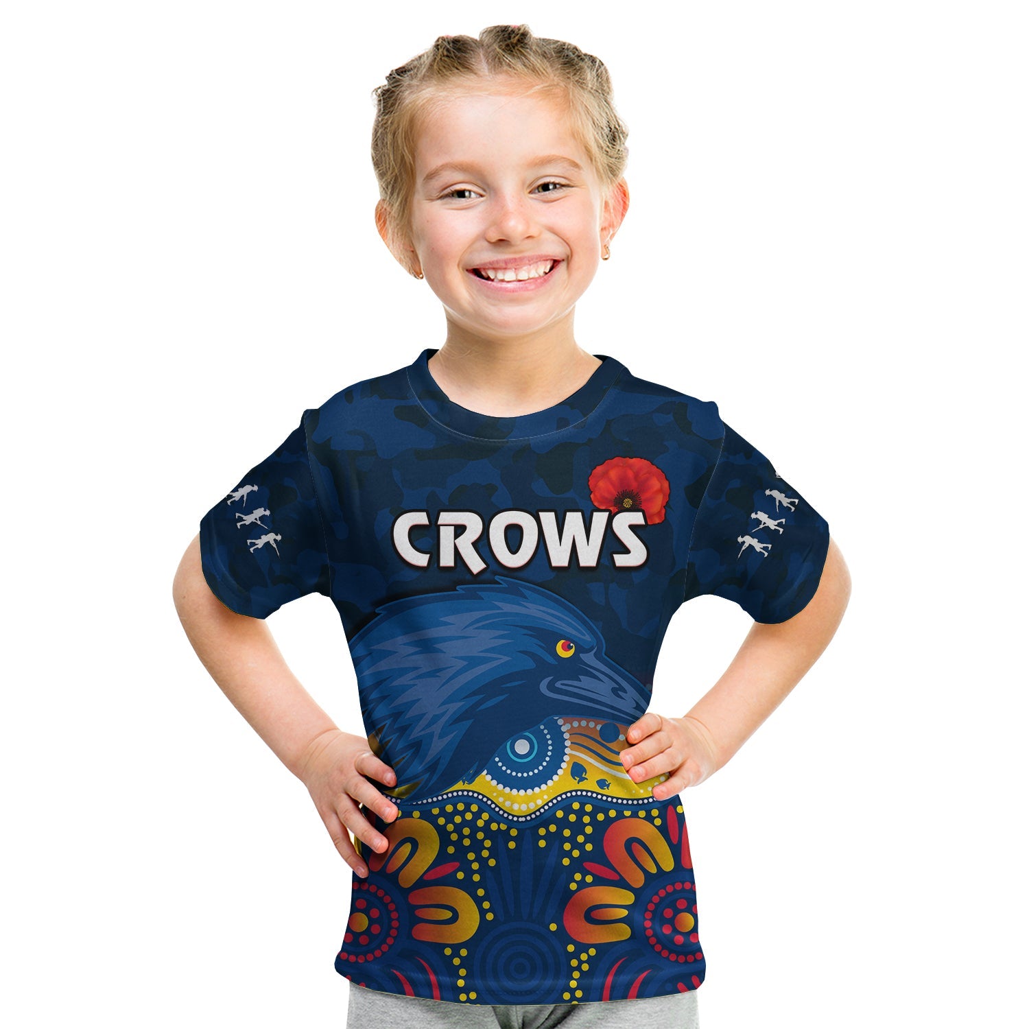 custom-text-and-number-crows-anzac-2022-t-shirt-kid-adelaide-football-camouflage-style
