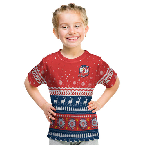 custom-personalised-roosters-t-shirt-kid-merry-christmas-sydney