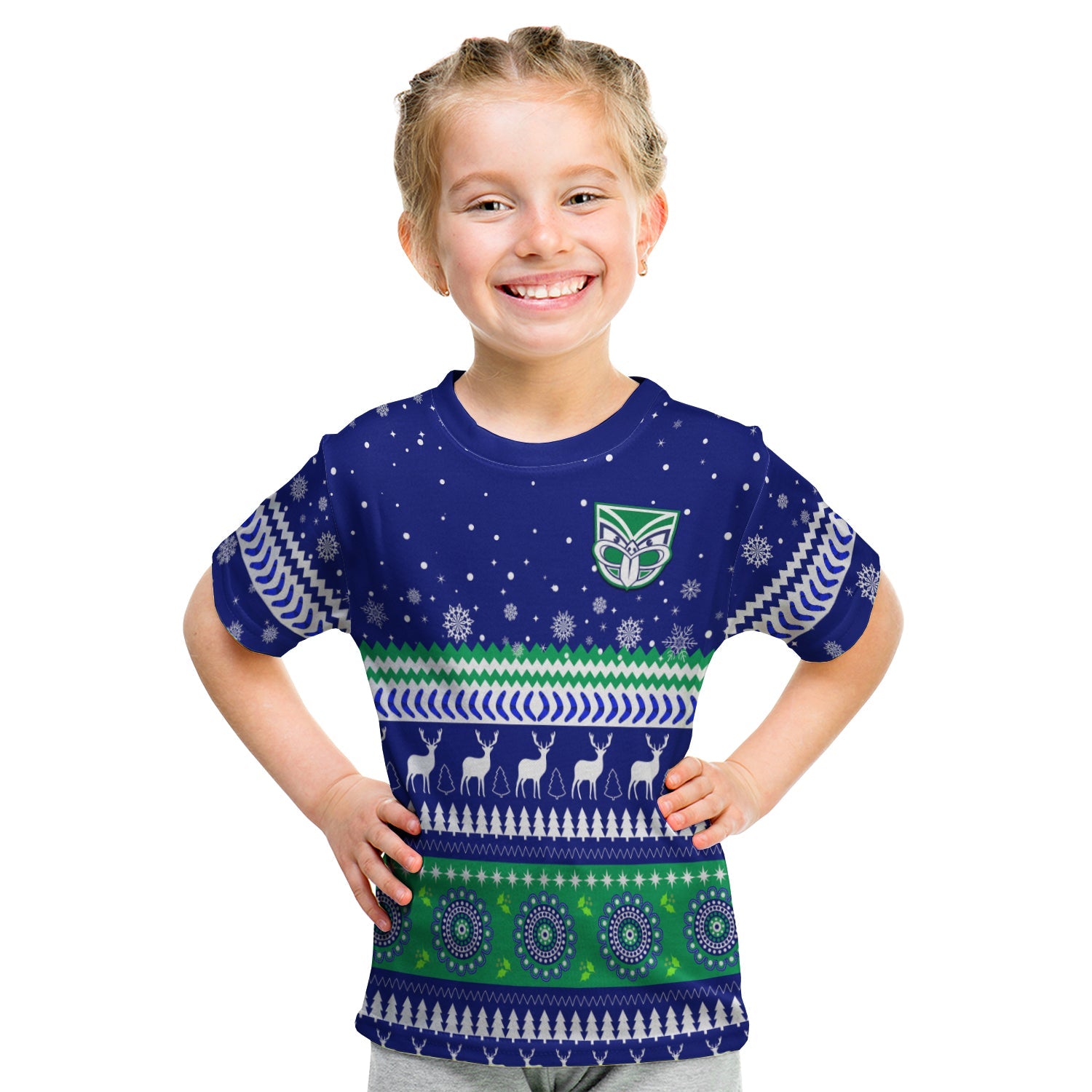 warriors-t-shirt-kid-merry-christmas-new-zealand
