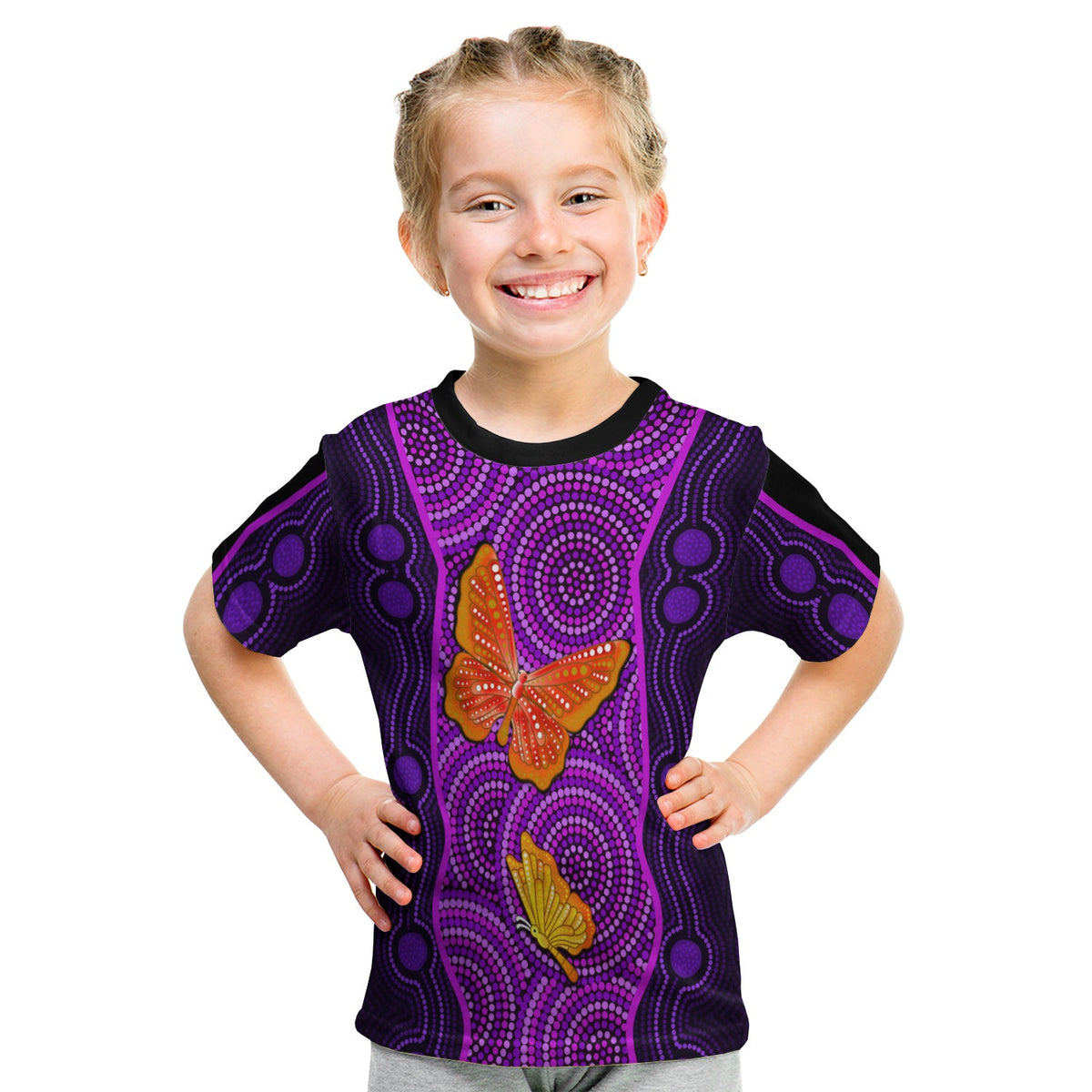 aboriginal-dot-t-shirt-kid-butterfly-natural-beauty
