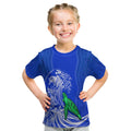 torres-strait-islands-t-shirt-kid-the-dhari-mix-aboriginal-turtle-version-blue