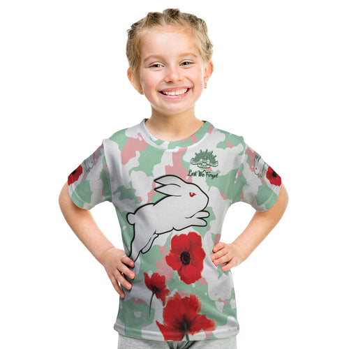 custom-personalised-rabbitohs-anzac-day-t-shirt-kid-poppies-aboriginal-proud-soldiers