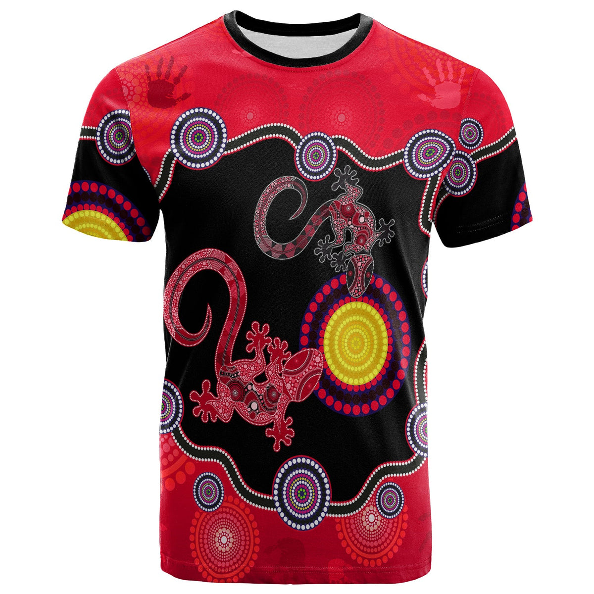 aboriginal-lizard-t-shirt-attracted-australia-version-red