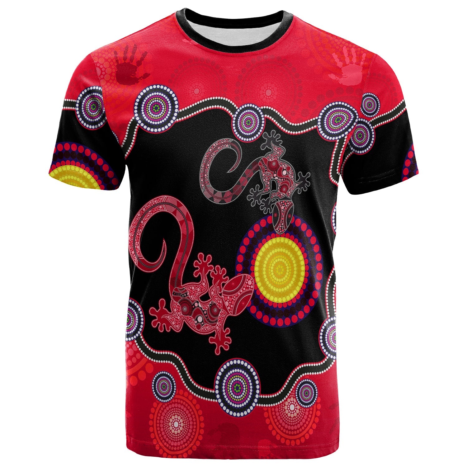 aboriginal-lizard-t-shirt-attracted-australia-version-red