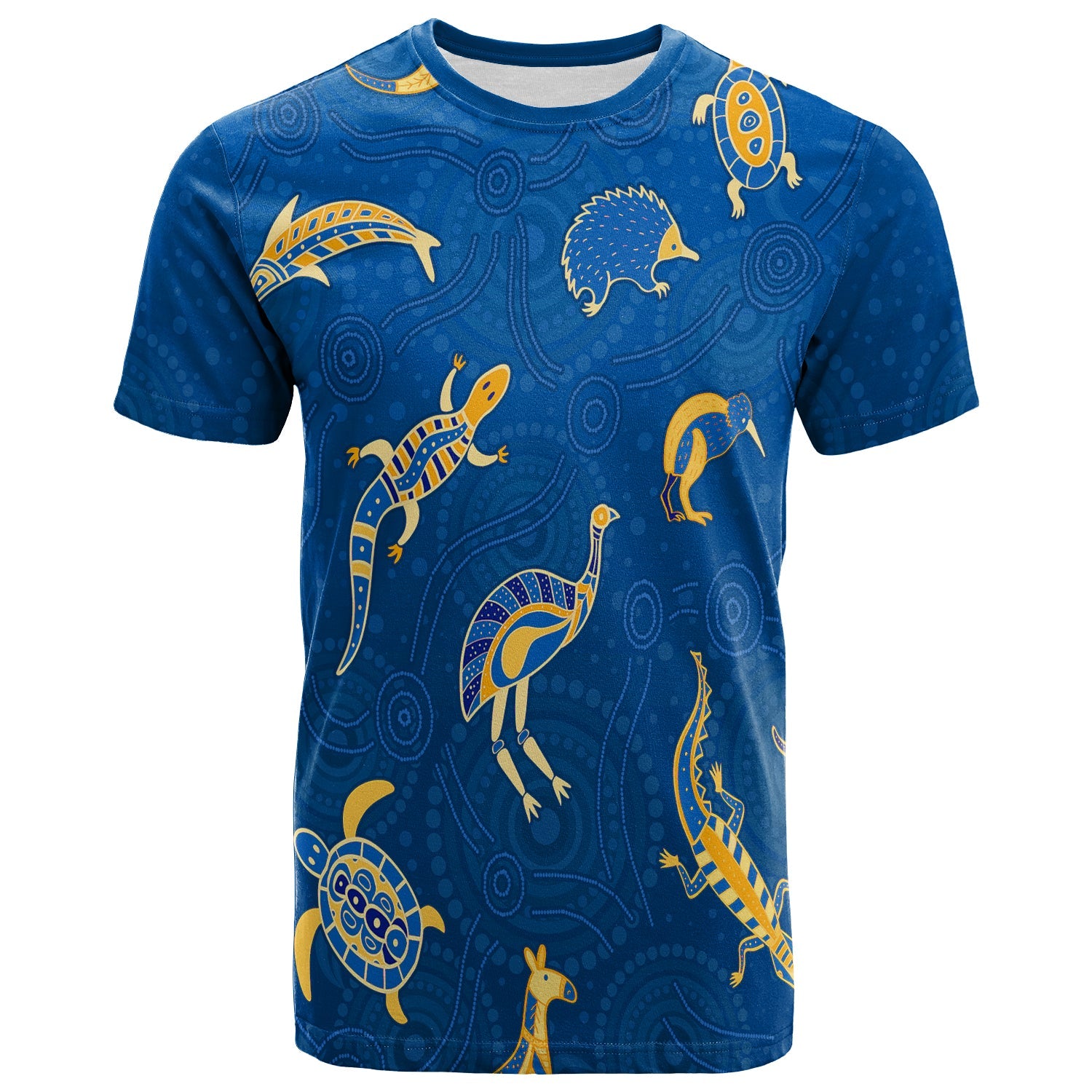 custom-personalised-aboriginal-art-t-shirt-animals-australia-version-blue