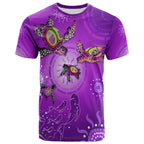 custom-personalised-australian-aboriginal-t-shirt-happy-turtle-family-version-purple