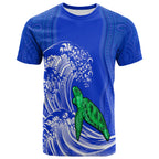 custom-personalised-torres-strait-islands-t-shirt-the-dhari-mix-aboriginal-turtle-version-blue