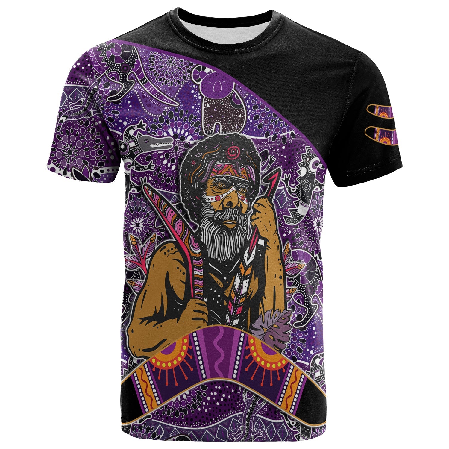 custom-personalised-australian-boomerang-t-shirt-indigenous-australia-purple-graceful