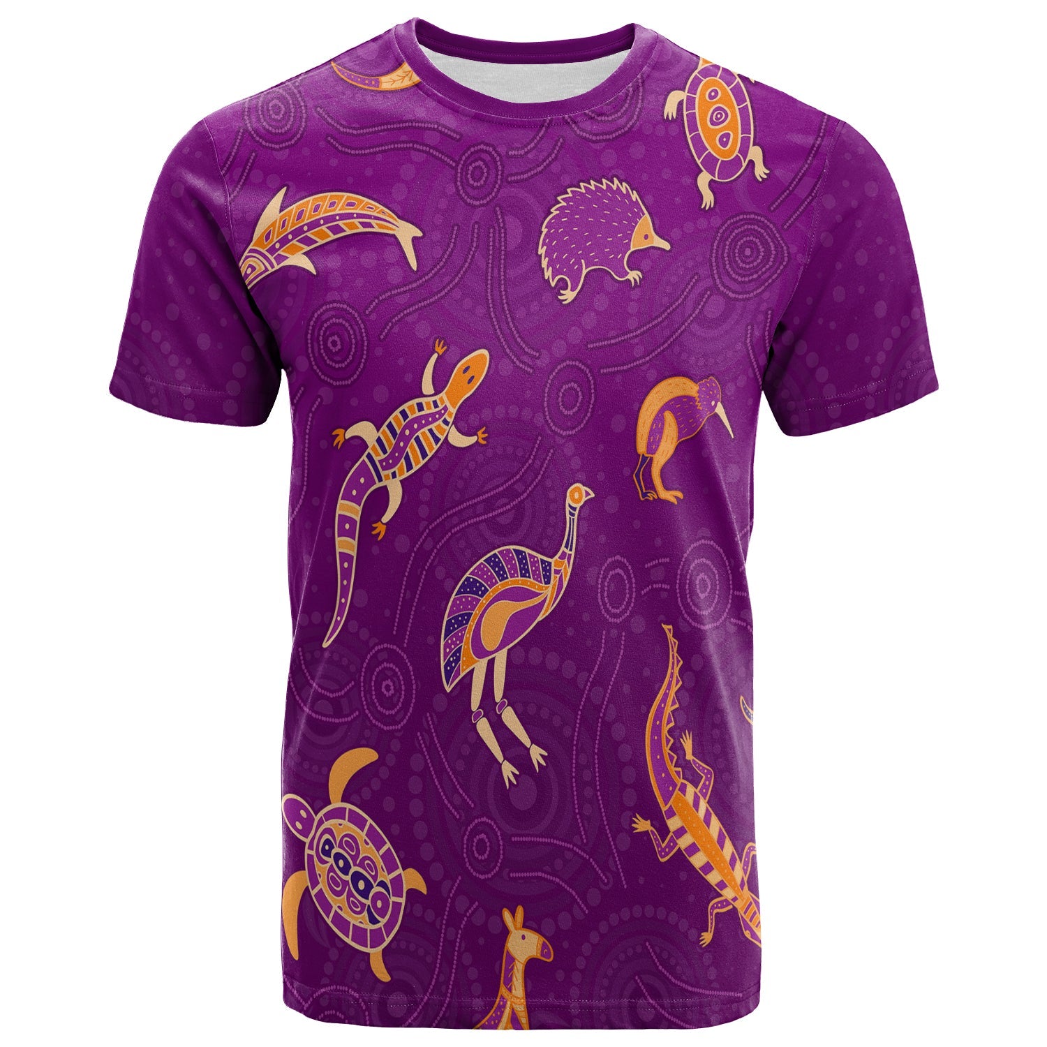 custom-personalised-aboriginal-art-t-shirt-animals-australia-version-purple