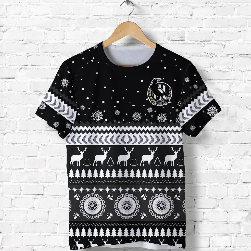 custom-personalised-magpies-christmas-t-shirt-indigenous-collingwood-football