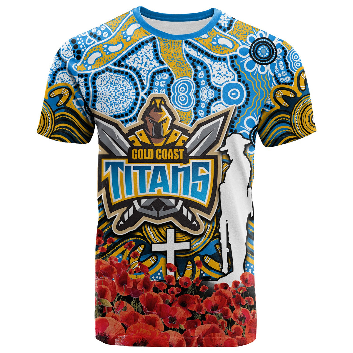 titans-t-shirt-anzac-day-poppy-flowers-with-aboriginal