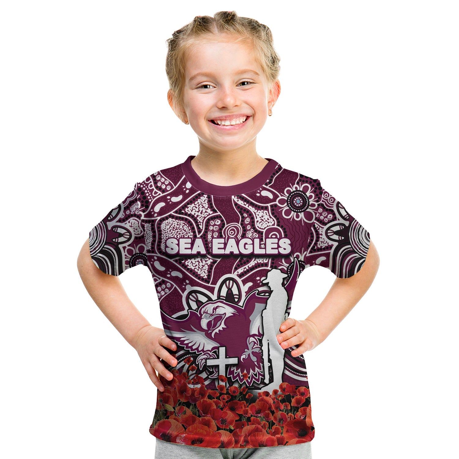 sea-eagles-t-shirts-kid-anzac-day-poppy-flowers-with-aboriginal