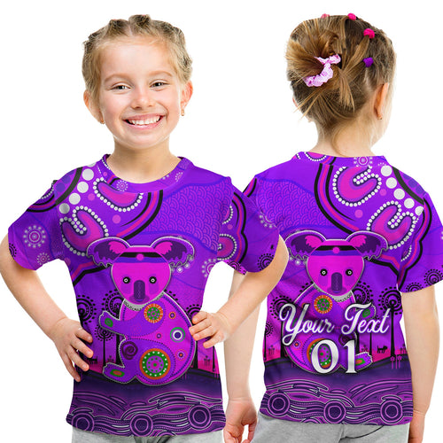 custom-personalised-aboriginal-art-koala-t-shirt-kid-indigenous-unique-vibes-purple