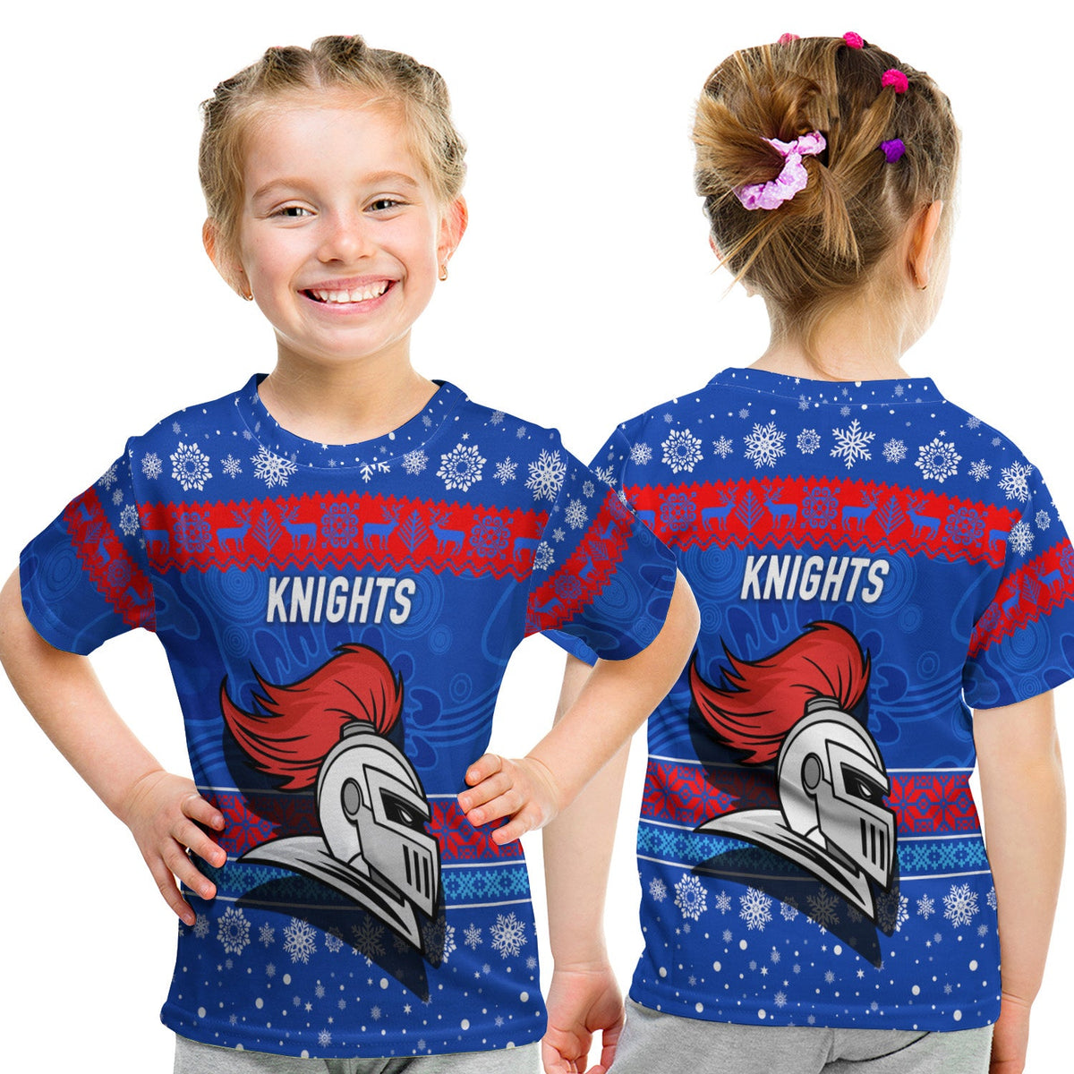 newcastle-knights-t-shirt-kid-christmas-simple-style