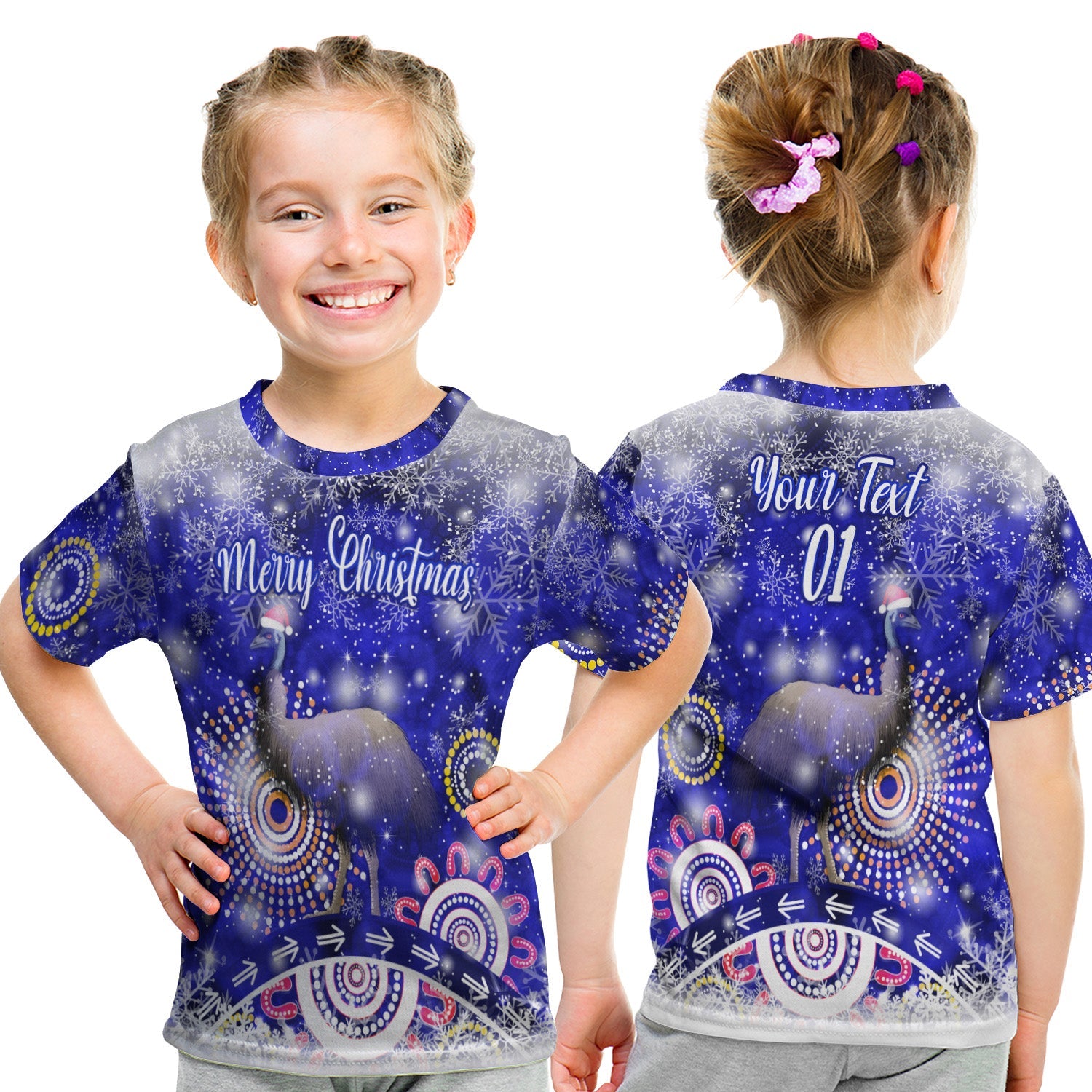 custom-personalised-australia-emu-christmas-t-shirt-kid-original-style-blue