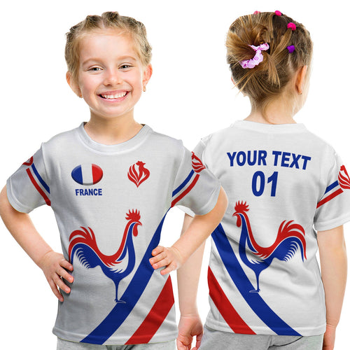 custom-personalised-france-rugby-t-shirt-kid-rose-simple-style-white